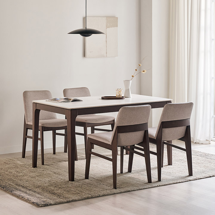 ★20%쿠폰/더블(2x)페스타★통세라믹 원목 식탁세트(4/6인용)