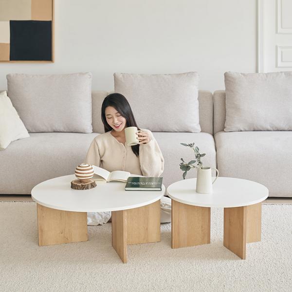 버던트 원형 라운드 소파테이블