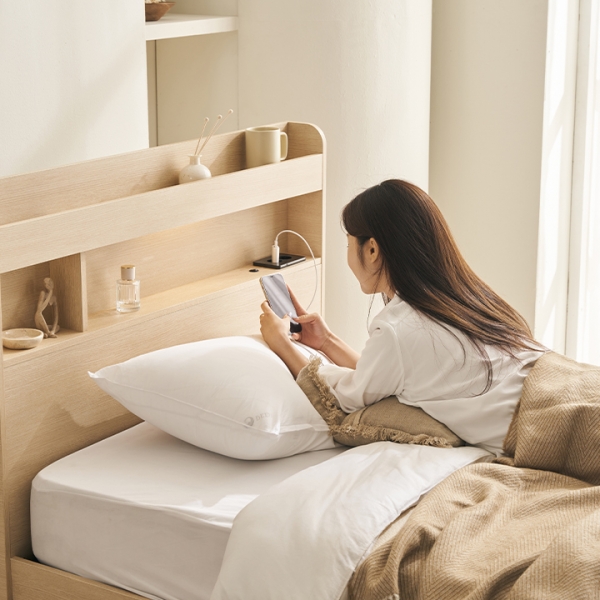 통풍형 LED 3단 수납침대(SS/Q)