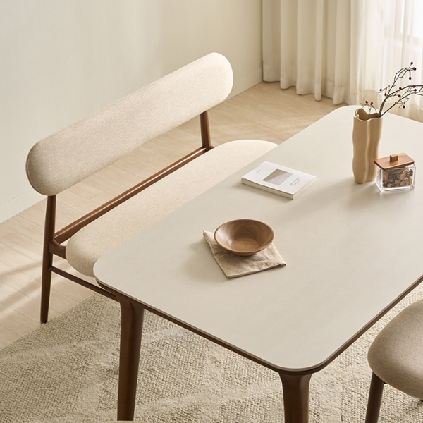 ★3월슈퍼딜★나폴리 포세린 세라믹 원목 식탁 테이블(2/4/6인용)