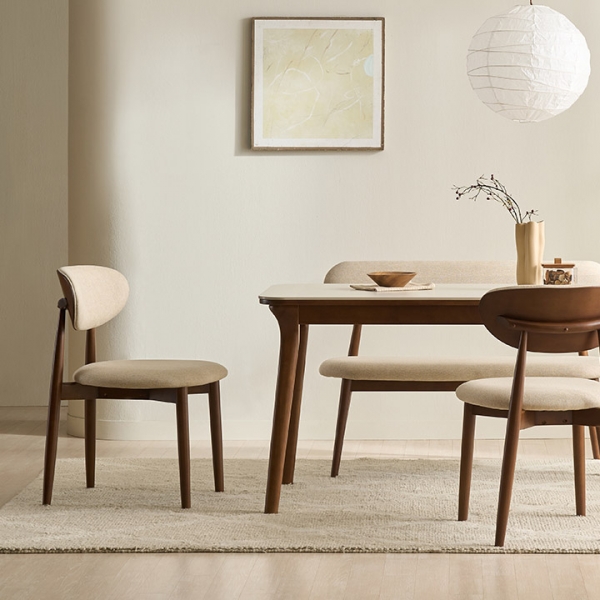 ★3월슈퍼딜★나폴리 포세린 세라믹 원목 식탁 테이블(2/4/6인용)