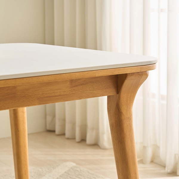 ★3월슈퍼딜★나폴리 포세린 세라믹 원목 식탁 테이블(2/4/6인용)