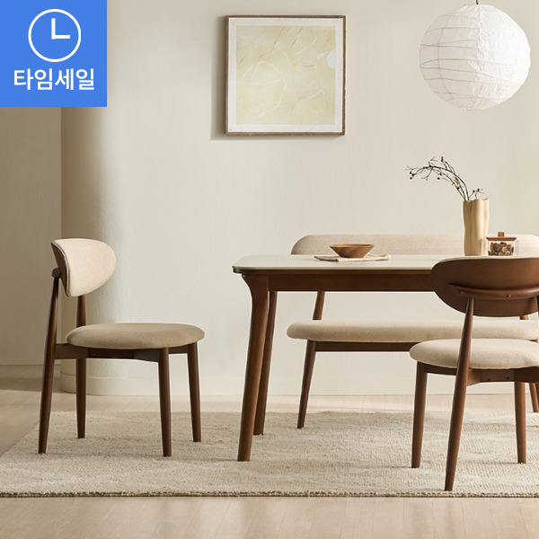 ★삼.신.페★나폴리 포세린 세라믹 원목 식탁 테이블(2/4/6인용)