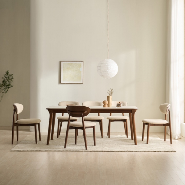 ★파이널세일★나폴리 포세린 세라믹 4인용/6인용 원목 식탁+벤치 풀세트