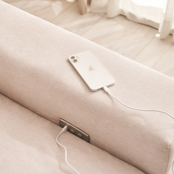 ●한정특가●누브 구스 기능성 패브릭 3/4인용 전동 리클라이너 소파(양방향)