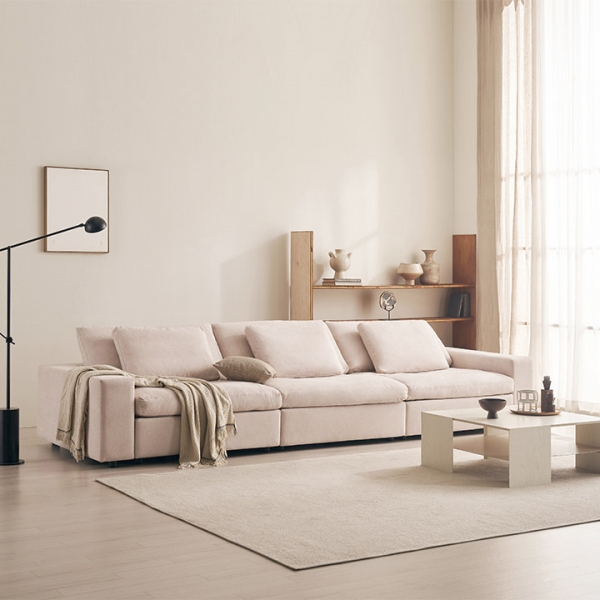 ●한정특가●누브 구스 기능성 패브릭 3/4인용 전동 리클라이너 소파(양방향)