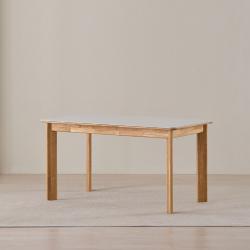 ●한정특가●헤일드 포세린 통세라믹 4인용 원목 식탁 테이블