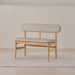 [삼익가구]헤일드 2인용 원목 벤치