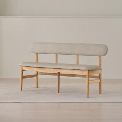 [삼익가구]헤일드 3인용 원목 벤치