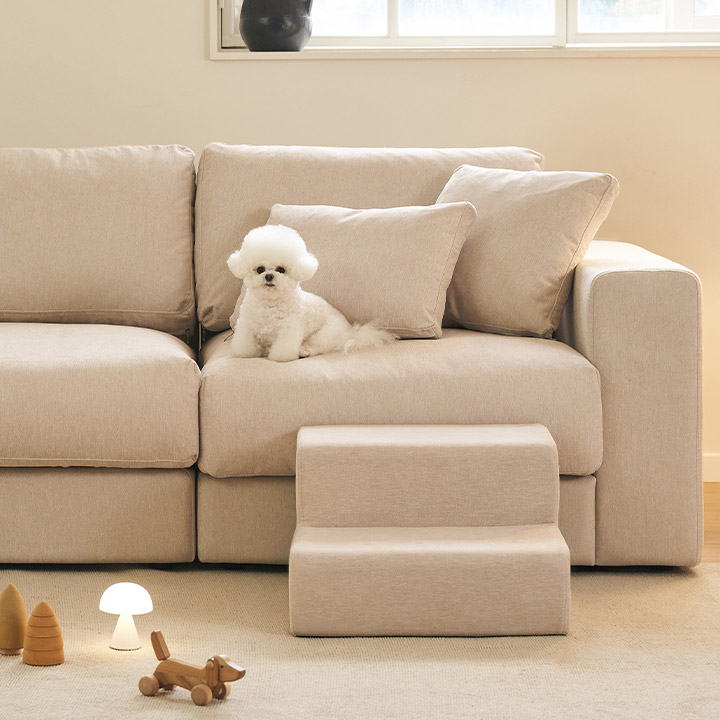 베이직/라운드 와이드 논슬립 펫스텝 2단/3단 강아지 계단