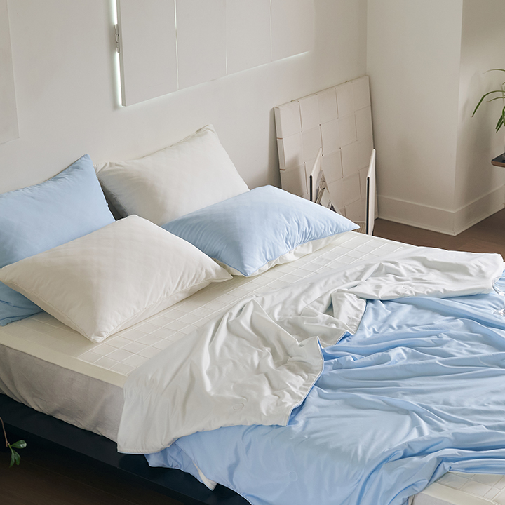 [삼익가구]스노우슬립 쿨링 냉감 차렵이불 풀세트 SS(이불+패드+베개커버)