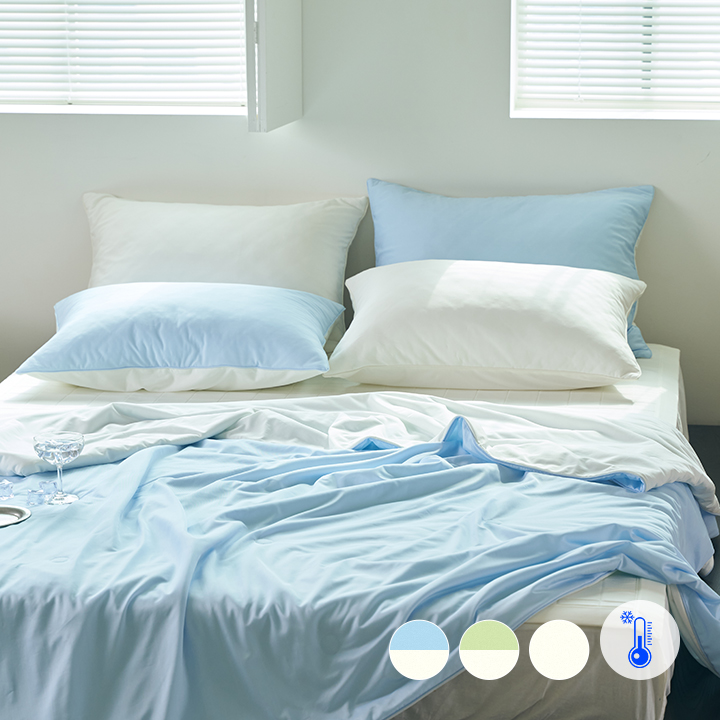 [삼익가구]스노우슬립 쿨링 냉감 차렵이불 세트 SS(이불+베개커버)