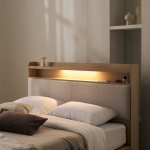 르메인 패브릭 LED 3단 수납 침대(SS/Q)