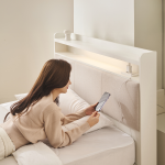 르메인 패브릭 LED 3단 수납 침대(SS/Q)