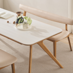 ★30%쿠폰★비안트 포세린 세라믹 원목 식탁 1400/1800 풀세트