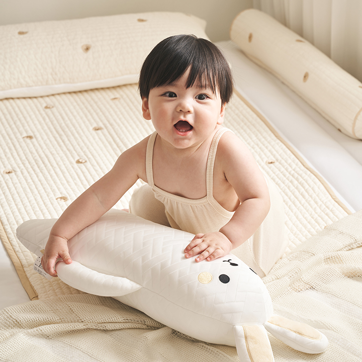 [삼익가구]쁘띠레브 듀라론 냉감 아기 애착인형 토끼 유아 쿠션
