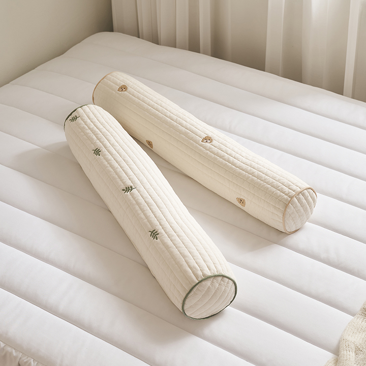 [삼익가구]쁘띠레브 100수 순면 자수 누빔 바디필로우 유아 롱쿠션