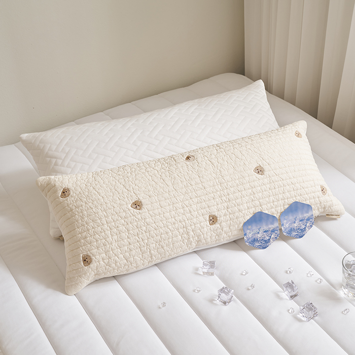 [삼익가구]쁘띠레브 100수 순면 듀라론 냉감 유아 와이드 양면베개