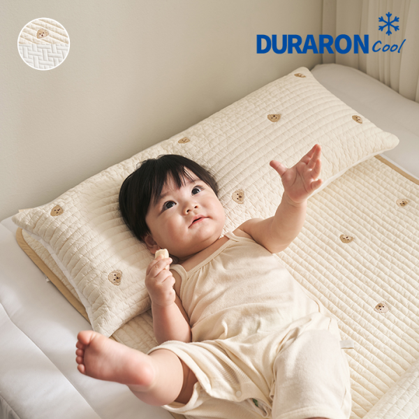 [삼익가구]쁘띠레브 100수 순면 듀라론 냉감 유아 와이드 양면베개