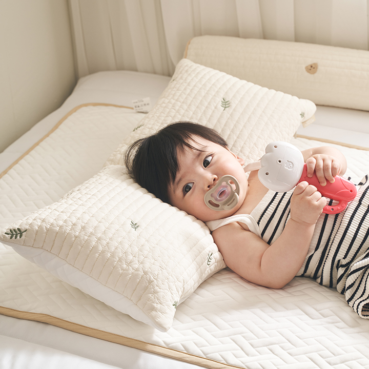 [삼익가구]쁘띠레브 100수 순면 듀라론 냉감 유아 와이드 양면베개