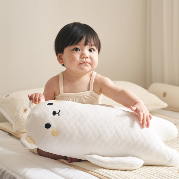 &hearts;신상할인&hearts;쁘띠레브 듀라론 냉감 아기 애착인형 토끼 곰 유아 쿠션