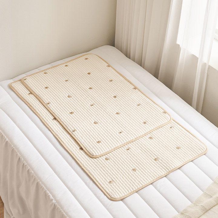 &hearts;신상할인&hearts;쁘띠레브 100수 순면 듀라론 냉감 양면패드 유아 쿨매트