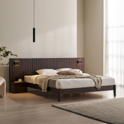 [삼익가구]모네어 호텔 원목 침대(매트제외-라지킹)