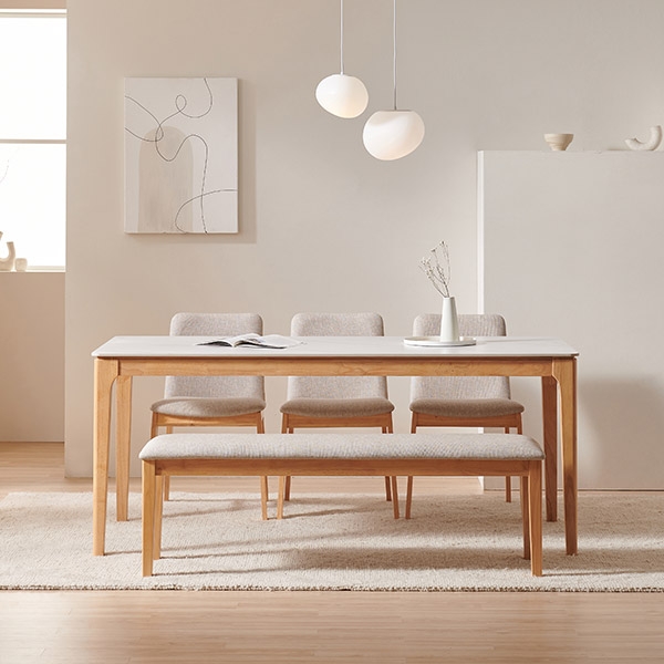 ★삼.신.페/10%쿠폰★아벨로 포세린 통세라믹 4/6인용 원목 1400/1800 식탁세트