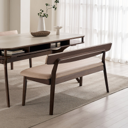 [삼익가구]오비뜨 3인용 원목 등받이 벤치