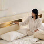 ◈타임특가/매트무료업◈포레티 편백나무 LED조명 가죽 패밀리 침대 (SS+SS/SS+Q/Q+Q)