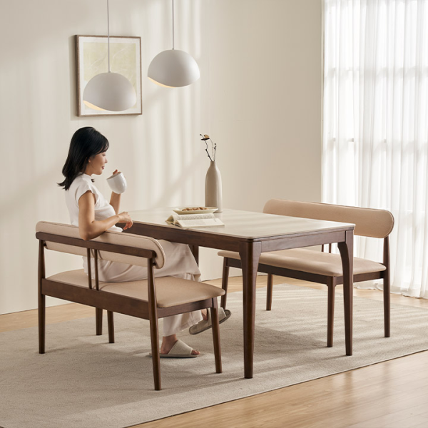 &hearts;신상할인&hearts;더우디 포세린 통세라믹 4/6인용 원목 식탁 테이블(1400/1600/1800)