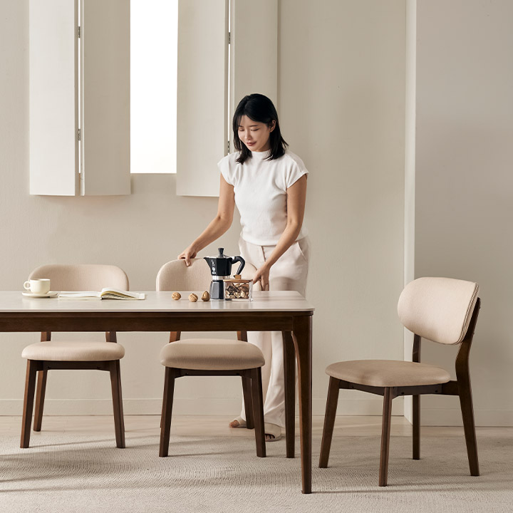 ★10%쿠폰★시에나 포세린 통세라믹 4/6인용 원목 식탁 테이블(1400/1600/1800)