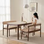 ★10%쿠폰★시에나 포세린 통세라믹 4/6인용 원목 식탁 테이블(1400/1600/1800)