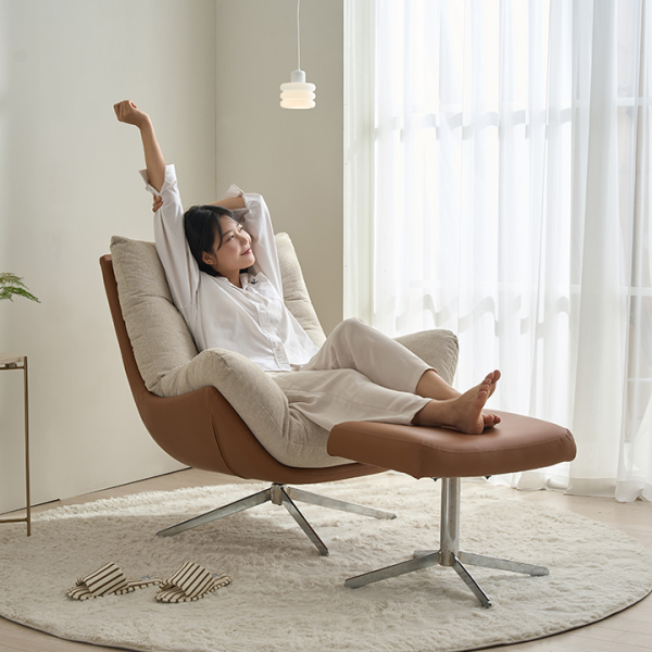 ★삼.신.페/한정199특가★스너즐 1인용 기능성 패브릭 360도 회전 소파(스툴선택)