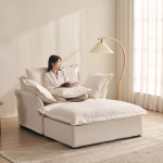 ●스툴증정●슬럼브 1.5인용 구스 패브릭 소파