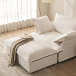 ●스툴증정●슬럼브 1.5인용 구스 패브릭 소파