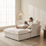 ●스툴증정●슬럼브 1.5인용 구스 패브릭 소파