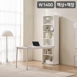 [삼익가구]스마트모어 1400 책상세트 E타입(책상+책장)