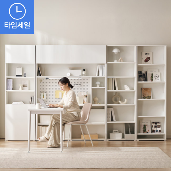 ★10%쿠폰★스마트모어 1200/1400 책상/책장/전면책장 세트