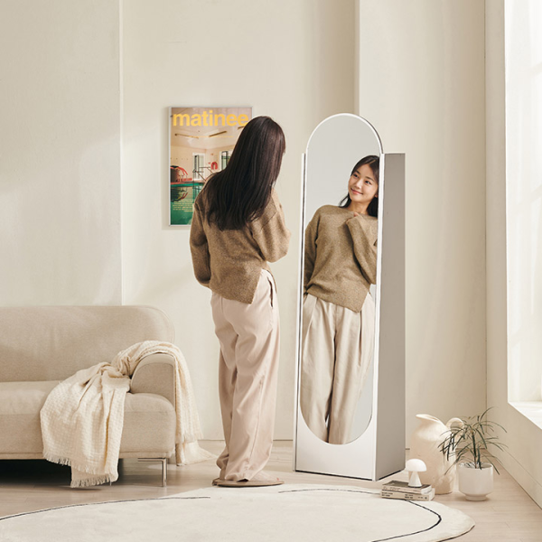 ★삼.신.페★로들리 라운드 일반/와이드 수납 전신 거울