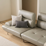 ●한정특가●마들린 4인용 천연 면피 가죽 스윙 소파