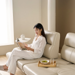 ●한정특가●마들린 4인용 천연 면피 가죽 스윙 소파