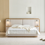 ★삼.신.페/매트무료UP,10%쿠폰★에포트 LED조명 패브릭 원목 침대(Q/K/LK)