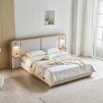 ★삼.신.페/매트무료UP,10%쿠폰★에포트 LED조명 패브릭 원목 침대(Q/K/LK)