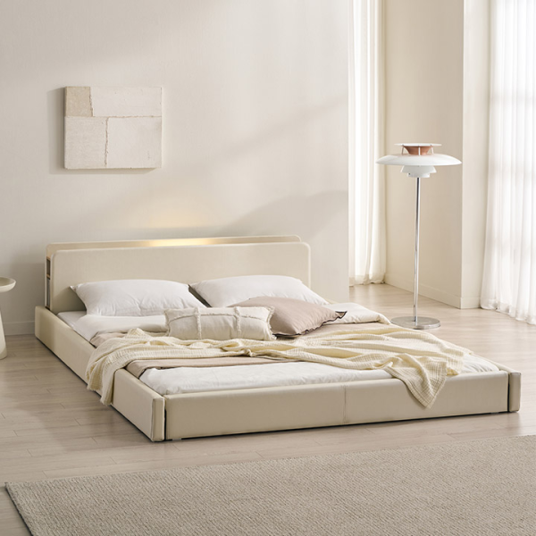 &hearts;신상할인&hearts;해온 LED 오픈/밸런스/가드 저상형 가죽 침대(SS/Q)