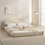 &hearts;신상할인&hearts;해온 LED 오픈/밸런스/가드 저상형 가죽 침대(SS/Q)