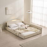 &hearts;신상할인&hearts;해온 LED 오픈/밸런스/가드 저상형 가죽 침대(SS/Q)