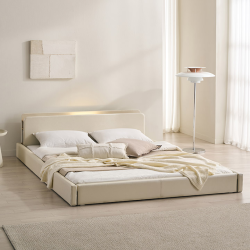 &hearts;신상할인&hearts;해온 LED 오픈/밸런스/가드 저상형 가죽 침대(SS/Q)