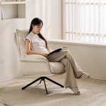 ★199한정특가/신상★슬로버 1인용 가죽 안락의자 수유의자 360도 회전 소파(스툴선택)