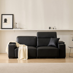 ★50%쿠폰/신상특가★스테이온 헤드틸팅 모션 확장형 슬라이딩 3/4인용 가죽 리클라이너 소파(홈바형)